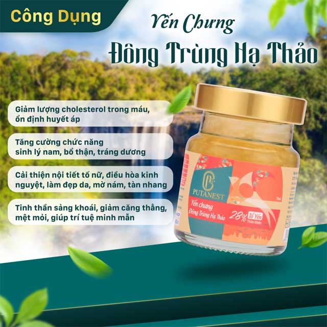 Yến Chưng Cao Cấp Đông Trùng Hạ Thảo 28%